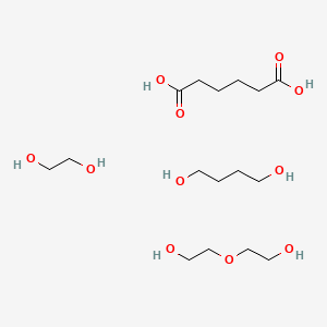 molecular formula C16H36O11 B15456191 Butane-1,4-diol;ethane-1,2-diol;hexanedioic acid;2-(2-hydroxyethoxy)ethanol CAS No. 62197-02-8