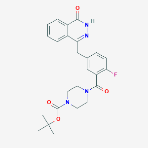 B154562 tert-Butyl 4-(2-fluoro-5-((4-oxo-3,4-dihydrophthalazin-1-yl)methyl)benzoyl)piperazine-1-carboxylate CAS No. 1187479-72-6