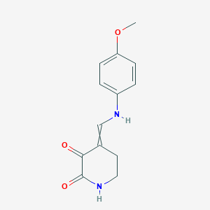 4-[(4-Methoxyanilino)methylidene]piperidine-2,3-dione