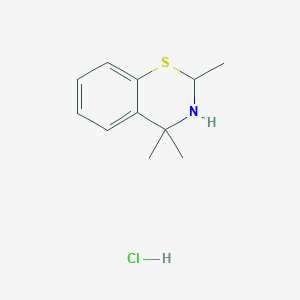 molecular formula C11H16ClNS B15456225 2,4,4-Trimethyl-2,3-dihydro-1,3-benzothiazine;hydrochloride CAS No. 61982-27-2