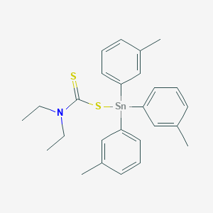 N-Ethyl-N-({[tris(3-methylphenyl)stannyl]sulfanyl}carbonothioyl)ethanamine