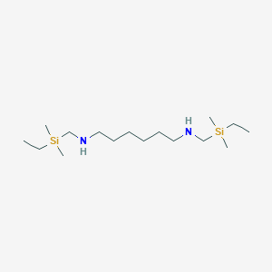 molecular formula C16H40N2Si2 B15456277 N~1~,N~6~-Bis{[ethyl(dimethyl)silyl]methyl}hexane-1,6-diamine CAS No. 61709-74-8