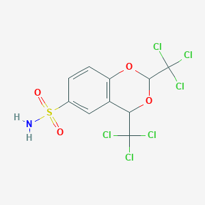 molecular formula C10H7Cl6NO4S B15456302 2,4-Bis(trichloromethyl)-2H,4H-1,3-benzodioxine-6-sulfonamide CAS No. 61719-89-9