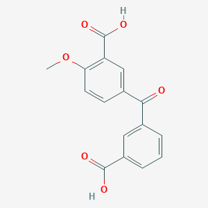 molecular formula C16H12O6 B15456305 5-(3-Carboxybenzoyl)-2-methoxybenzoic acid CAS No. 62064-86-2