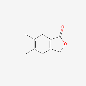 molecular formula C10H12O2 B15456317 1(3H)-Isobenzofuranone, 4,7-dihydro-5,6-dimethyl- CAS No. 61836-17-7