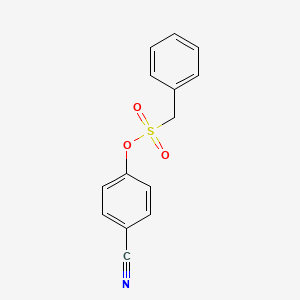 molecular formula C14H11NO3S B15456331 4-Cyanophenyl phenylmethanesulfonate CAS No. 62162-74-7