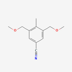 molecular formula C12H15NO2 B15456361 3,5-Bis(methoxymethyl)-4-methylbenzonitrile CAS No. 62224-10-6