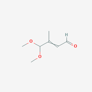 molecular formula C7H12O3 B15456367 4,4-Dimethoxy-3-methylbut-2-enal CAS No. 62285-97-6