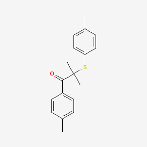 molecular formula C18H20OS B15456389 2-Methyl-1-(4-methylphenyl)-2-[(4-methylphenyl)sulfanyl]propan-1-one CAS No. 61737-11-9