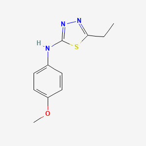 molecular formula C11H13N3OS B15456413 5-Ethyl-N-(4-methoxyphenyl)-1,3,4-thiadiazol-2-amine CAS No. 61955-52-0