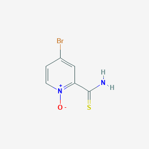 4-Bromo-1-oxo-1lambda~5~-pyridine-2-carbothioamide