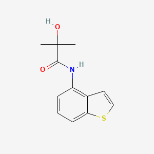 molecular formula C12H13NO2S B15456483 Propanamide, N-benzo[b]thien-4-yl-2-hydroxy-2-methyl- CAS No. 62100-46-3