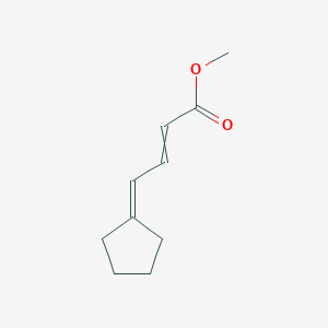 molecular formula C10H14O2 B15456501 Methyl 4-cyclopentylidenebut-2-enoate CAS No. 62222-82-6