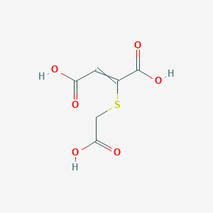 molecular formula C6H6O6S B15456552 2-[(Carboxymethyl)sulfanyl]but-2-enedioic acid CAS No. 61957-94-6