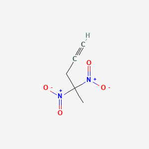 molecular formula C5H6N2O4 B15456632 4,4-Dinitropent-1-yne CAS No. 62116-04-5