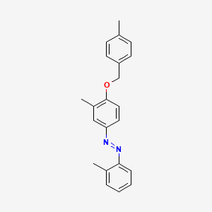 molecular formula C22H22N2O B15456633 Diazene, [3-methyl-4-[(4-methylphenyl)methoxy]phenyl](2-methylphenyl)- CAS No. 61706-23-8