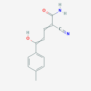 2-Cyano-5-hydroxy-5-(4-methylphenyl)penta-2,4-dienamide