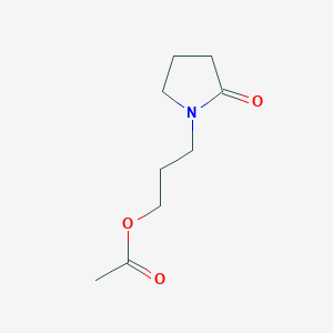 molecular formula C9H15NO3 B15456670 3-(2-Oxopyrrolidin-1-yl)propyl acetate CAS No. 62012-14-0