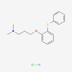 molecular formula C17H22ClNOS B15456676 N,N-dimethyl-3-(2-phenylsulfanylphenoxy)propan-1-amine;hydrochloride CAS No. 62232-62-6