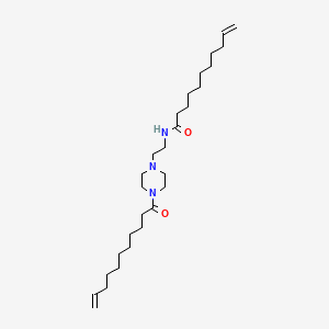 molecular formula C28H51N3O2 B15456695 N-{2-[4-(Undec-10-enoyl)piperazin-1-YL]ethyl}undec-10-enamide CAS No. 61797-88-4