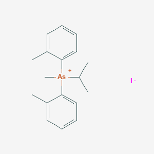 Methylbis(2-methylphenyl)(propan-2-yl)arsanium iodide