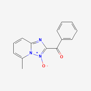 molecular formula C14H11N3O2 B15456713 Methanone, (5-methyl-3-oxido[1,2,4]triazolo[1,5-a]pyridin-2-yl)phenyl- CAS No. 62135-56-2