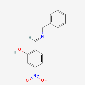 molecular formula C14H12N2O3 B15456714 6-[(Benzylamino)methylidene]-3-nitrocyclohexa-2,4-dien-1-one CAS No. 61695-65-6