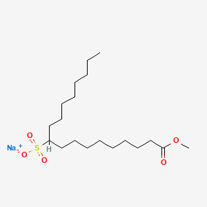 molecular formula C19H37NaO5S B15456727 Octadecanoic acid, 10-sulfo-, 1-methyl ester, sodium salt CAS No. 61791-91-1