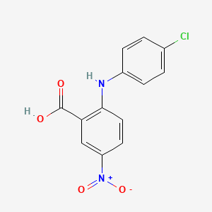 Benzoic acid, 2-[(4-chlorophenyl)amino]-5-nitro-