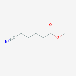 molecular formula C8H13NO2 B15456750 Methyl 5-cyano-2-methylpentanoate CAS No. 61831-06-9