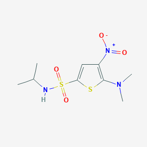 molecular formula C9H15N3O4S2 B15456759 5-(Dimethylamino)-4-nitro-N-(propan-2-yl)thiophene-2-sulfonamide CAS No. 62019-18-5