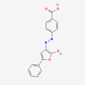 4-[2-(2-Oxo-5-phenylfuran-3(2H)-ylidene)hydrazinyl]benzoic acid