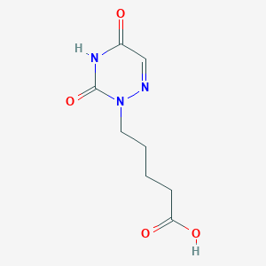 molecular formula C8H11N3O4 B15456770 5-(3,5-Dioxo-4,5-dihydro-1,2,4-triazin-2(3H)-yl)pentanoic acid CAS No. 61958-58-5