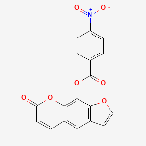 molecular formula C18H9NO7 B15456803 7-Oxo-7H-furo[3,2-g][1]benzopyran-9-yl 4-nitrobenzoate CAS No. 62188-91-4