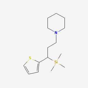 molecular formula C15H27NSSi B15456807 1-[3-(Thiophen-2-yl)-3-(trimethylsilyl)propyl]piperidine CAS No. 61859-40-3