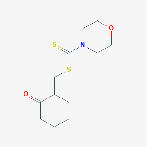 molecular formula C12H19NO2S2 B15456817 (2-Oxocyclohexyl)methyl morpholine-4-carbodithioate CAS No. 61998-00-3