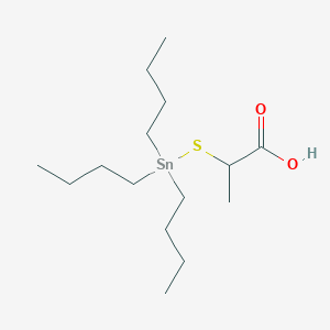 molecular formula C15H32O2SSn B15456825 2-[(Tributylstannyl)sulfanyl]propanoic acid CAS No. 61645-16-7