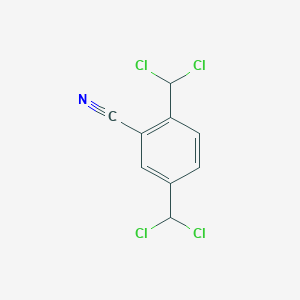 molecular formula C9H5Cl4N B15456829 2,5-Bis(dichloromethyl)benzonitrile CAS No. 62118-54-1