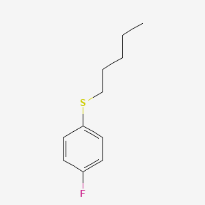 molecular formula C11H15FS B15456861 Benzene, 1-fluoro-4-(pentylthio)- CAS No. 61671-36-1