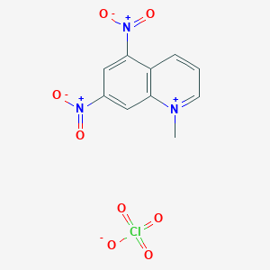 molecular formula C10H8ClN3O8 B15456896 1-Methyl-5,7-dinitroquinolin-1-ium perchlorate CAS No. 62163-07-9