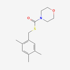 molecular formula C15H21NO2S B15456913 S-[(2,4,5-Trimethylphenyl)methyl] morpholine-4-carbothioate CAS No. 62230-03-9