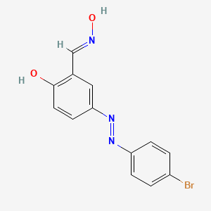 molecular formula C13H10BrN3O2 B15456919 4-[(4-bromophenyl)diazenyl]-2-[(E)-hydroxyiminomethyl]phenol 