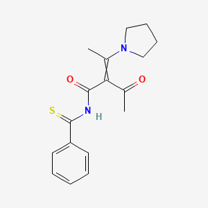 molecular formula C17H20N2O2S B15456939 2-Acetyl-N-(benzenecarbothioyl)-3-(pyrrolidin-1-yl)but-2-enamide CAS No. 62034-97-3