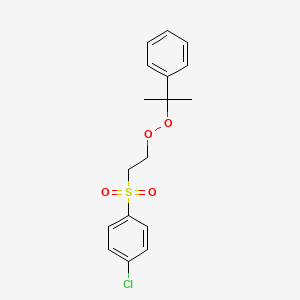 1-Chloro-4-{2-[(2-phenylpropan-2-yl)peroxy]ethanesulfonyl}benzene