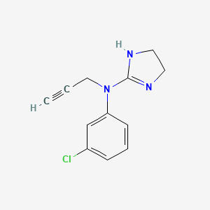 molecular formula C12H12ClN3 B15457017 N-(3-Chlorophenyl)-N-(prop-2-yn-1-yl)-4,5-dihydro-1H-imidazol-2-amine CAS No. 61940-00-9