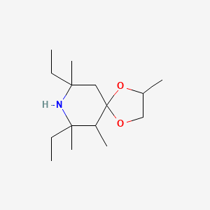 molecular formula C15H29NO2 B15457031 7,9-Diethyl-2,6,7,9-tetramethyl-1,4-dioxa-8-azaspiro[4.5]decane CAS No. 62087-20-1