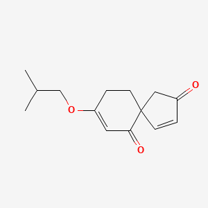 molecular formula C14H18O3 B15457047 8-(2-Methylpropoxy)spiro[4.5]deca-3,7-diene-2,6-dione CAS No. 61692-58-8