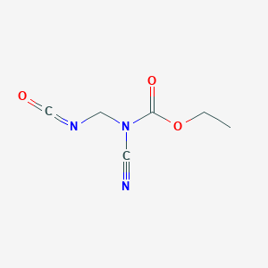 molecular formula C6H7N3O3 B15457128 Ethyl cyano(isocyanatomethyl)carbamate CAS No. 61705-47-3