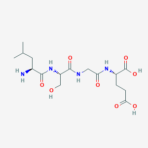 molecular formula C16H28N4O8 B15457140 L-Leucyl-L-serylglycyl-L-glutamic acid CAS No. 61756-26-1