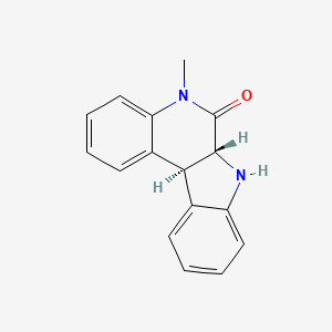 molecular formula C16H14N2O B15457147 (6aR,11bS)-5-Methyl-5,6a,7,11b-tetrahydro-6H-indolo[2,3-c]quinolin-6-one CAS No. 62048-35-5